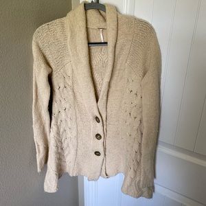 Free People Beige Cardigan - size L